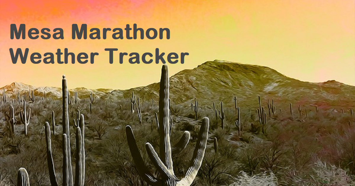 Mesa Marathon Course Weather