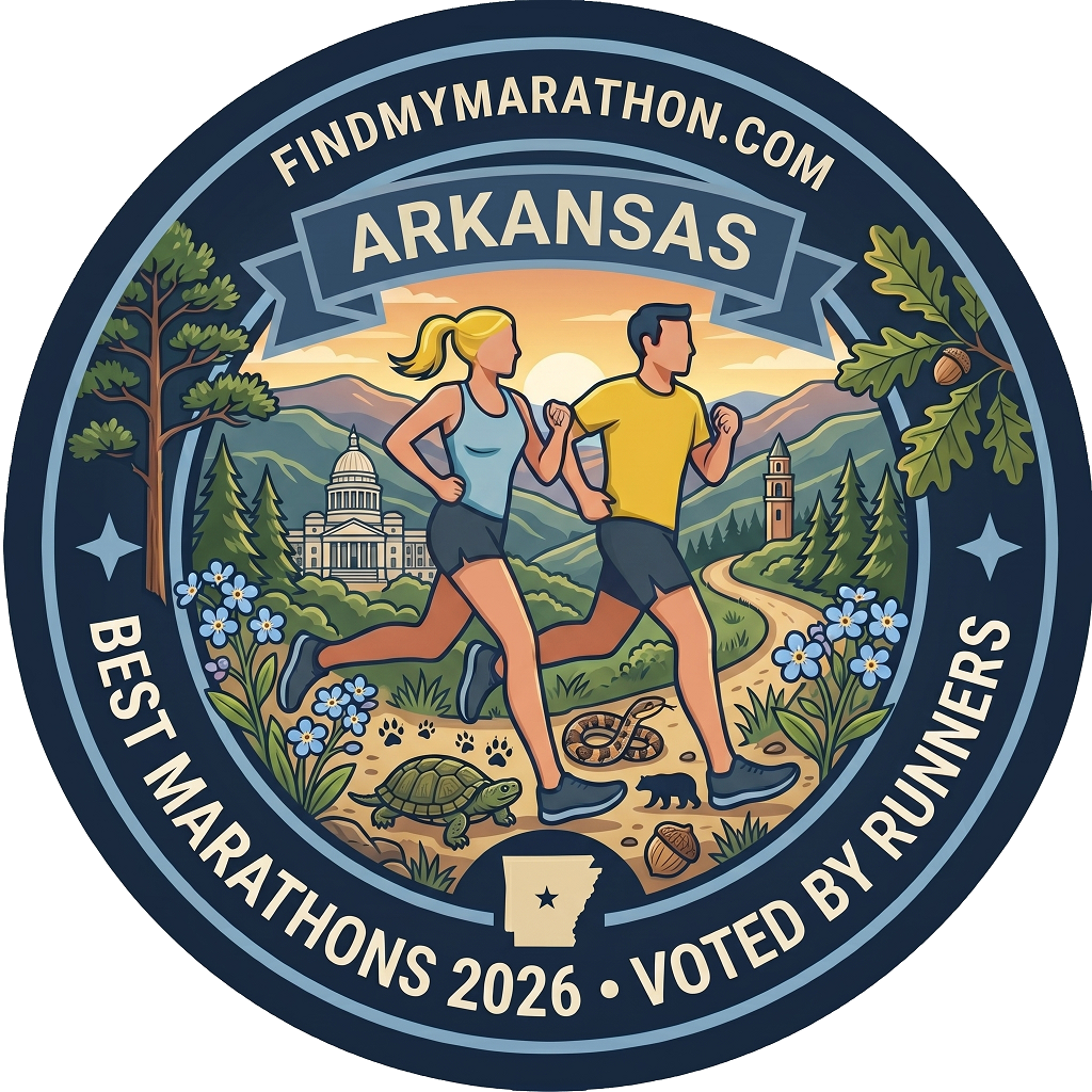 Arkansas state-themed winner badge