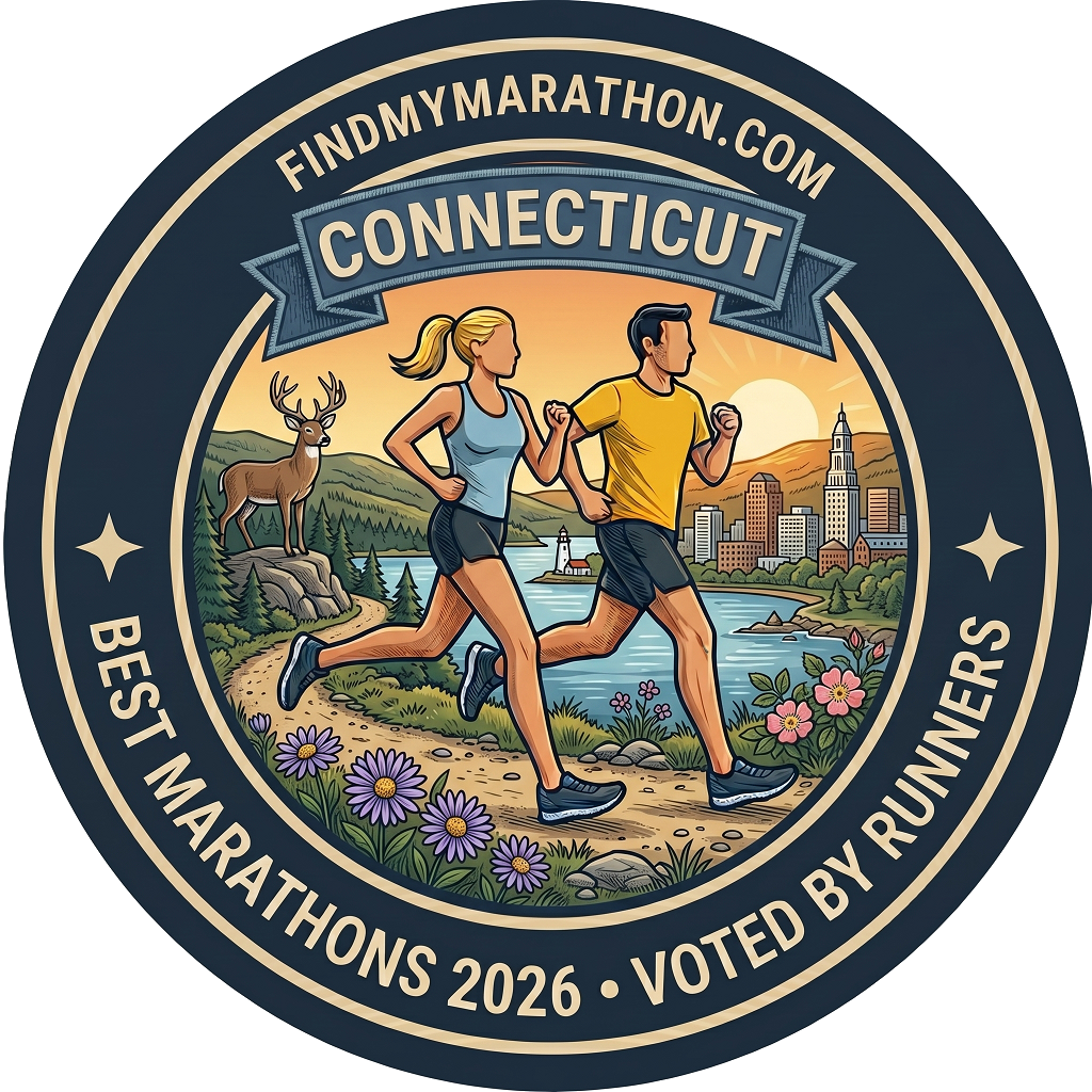 Connecticut state-themed winner badge
