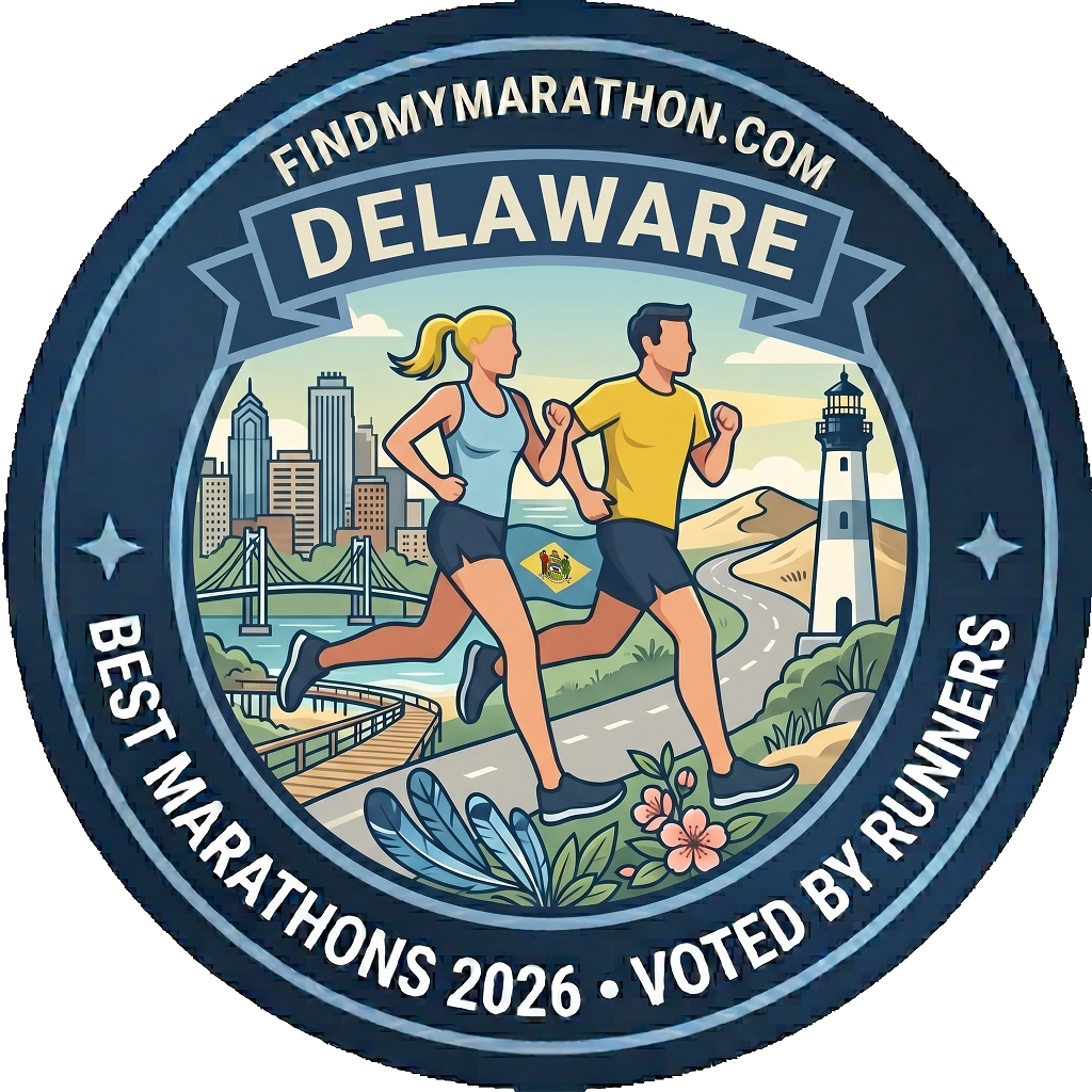 Delaware state-themed winner badge