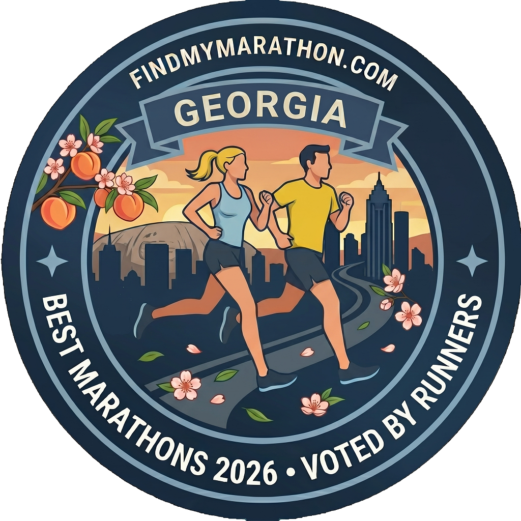 Georgia state-themed winner badge