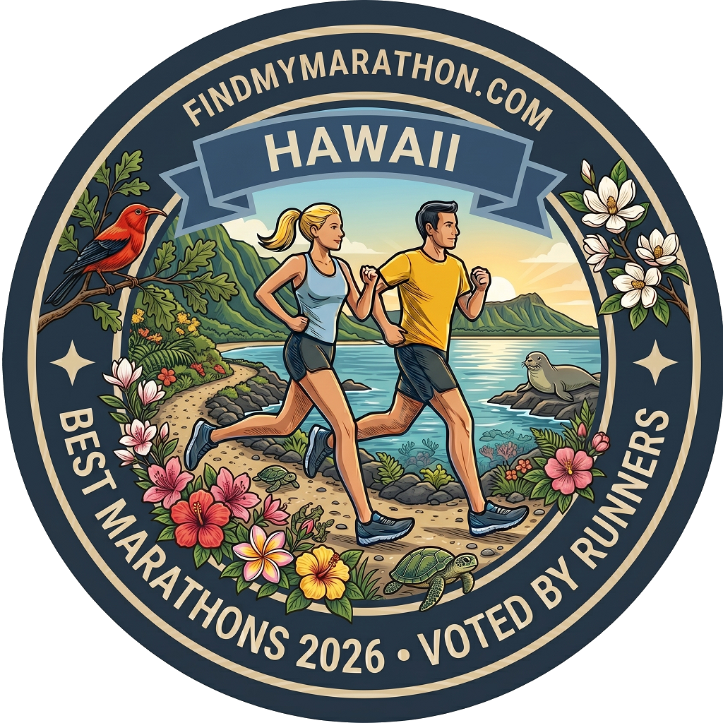 Hawaii state-themed winner badge