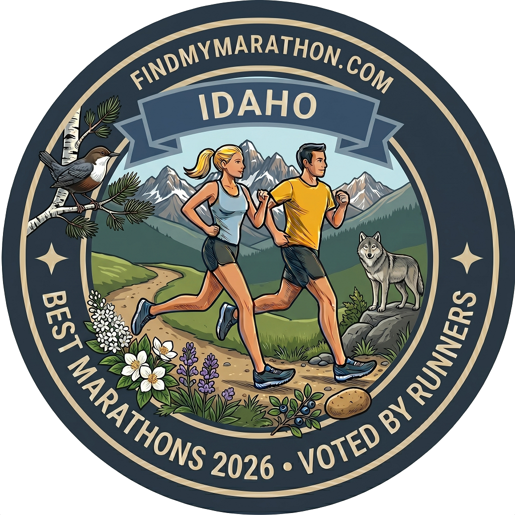 Idaho state-themed winner badge