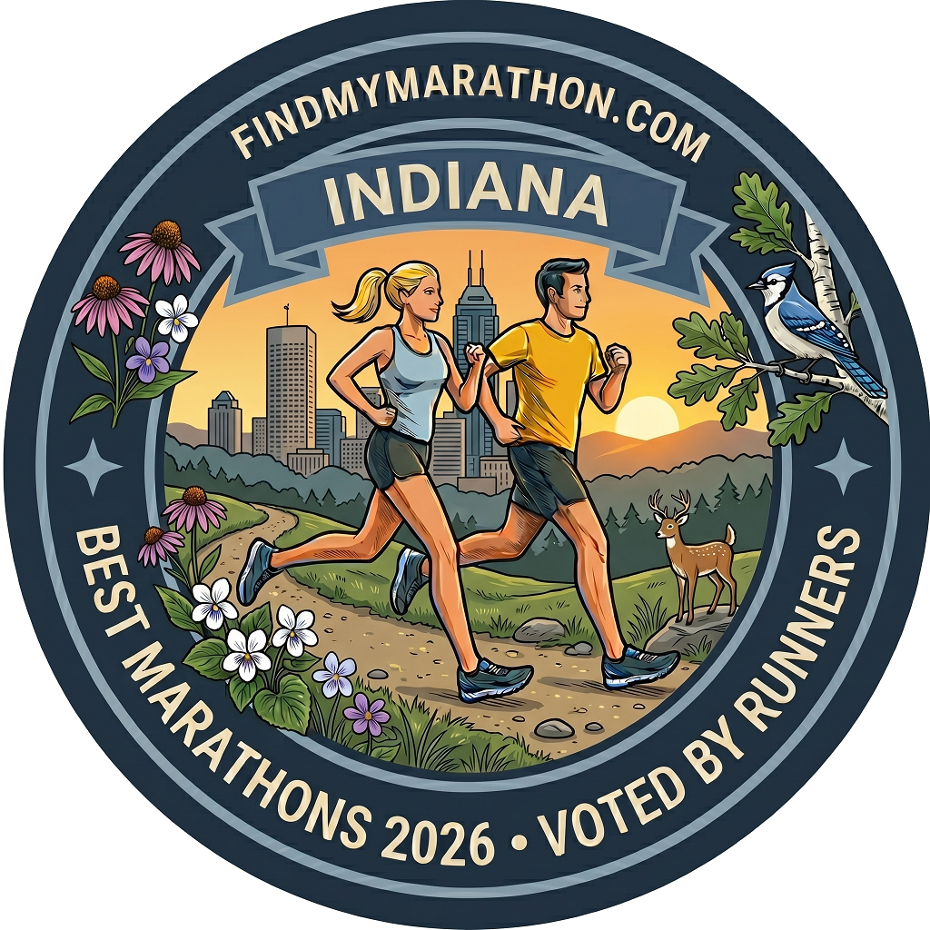 Indiana state-themed winner badge