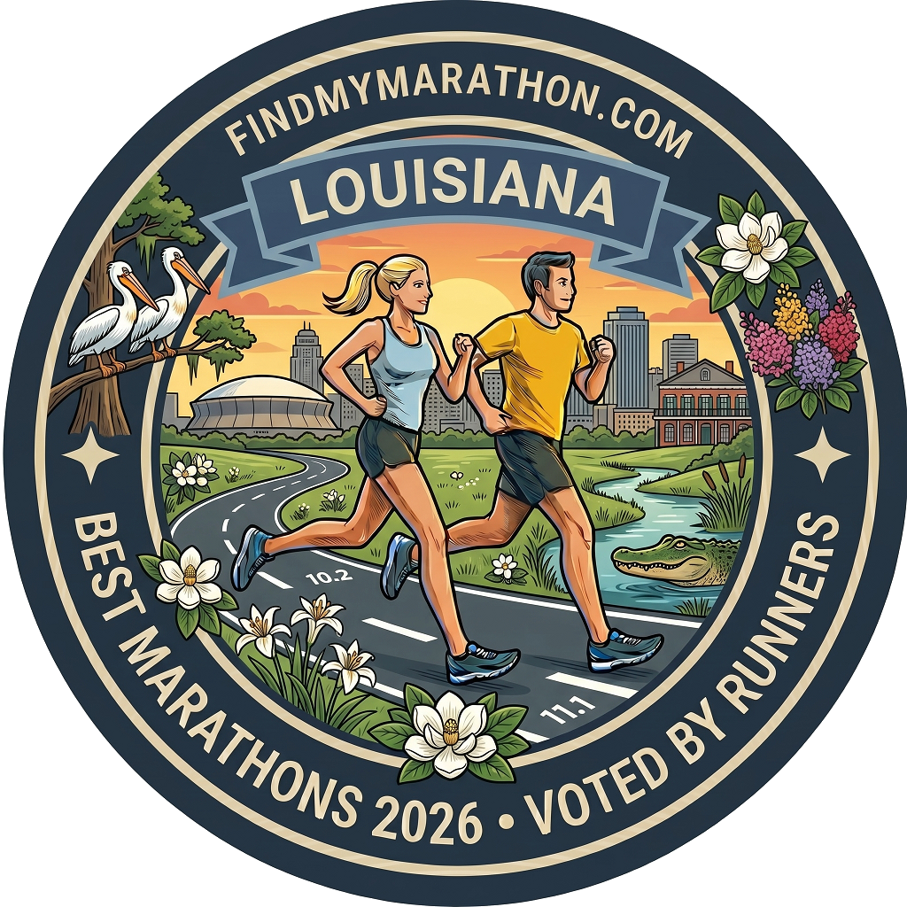 Louisiana state-themed winner badge