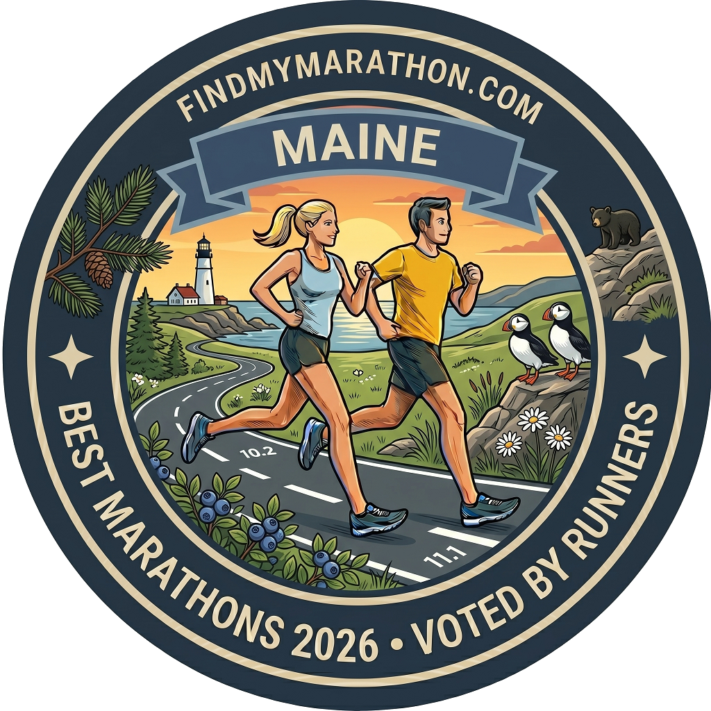 Maine state-themed winner badge