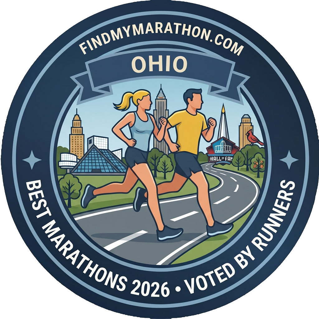 Ohio state-themed winner badge