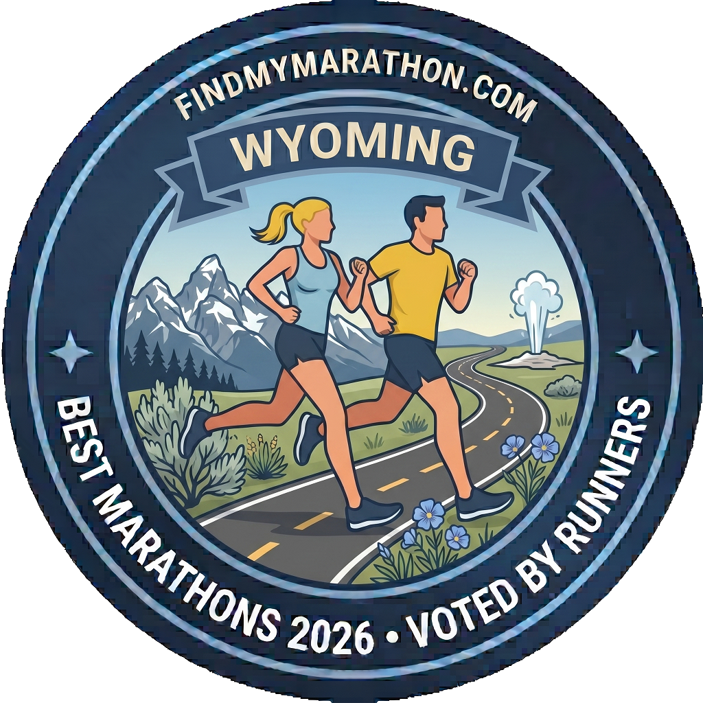 Wyoming state-themed winner badge