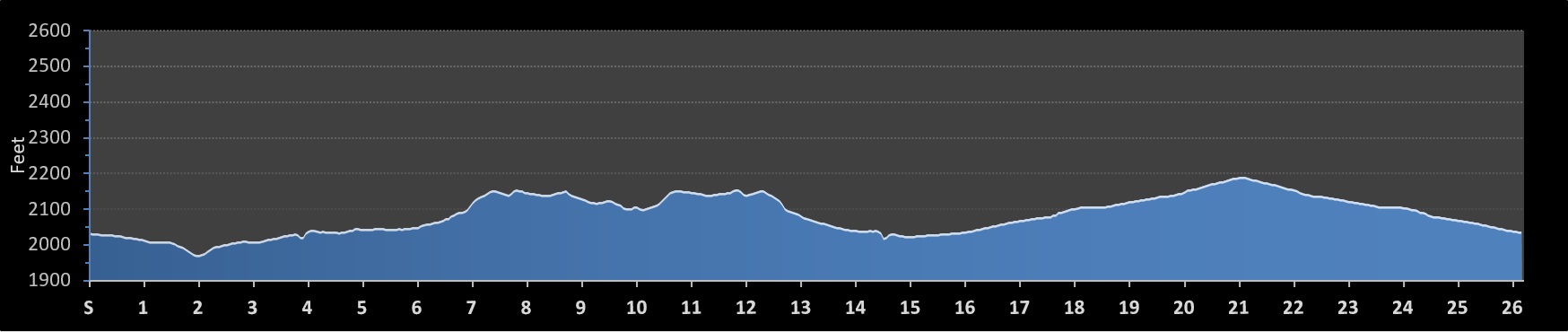 Las Vegas Marathon Elevation Profile