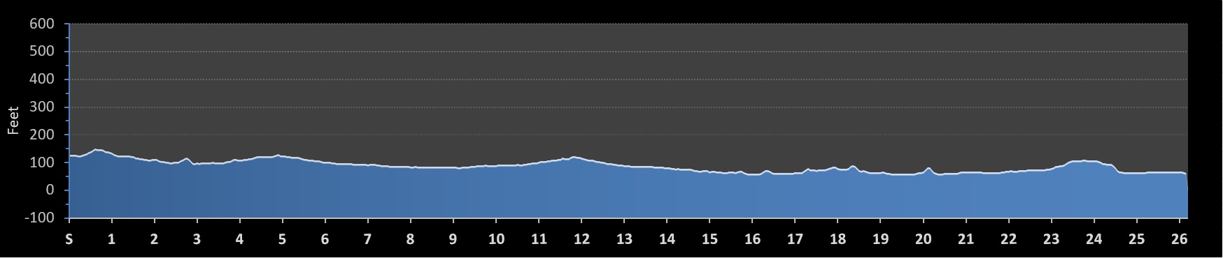 Seoul Marathon Elevation Profile