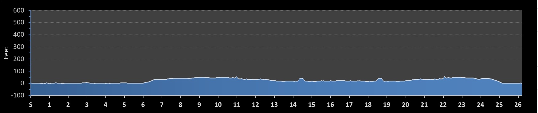 St. Petersburg Distance Classic Marathon Elevation Profile