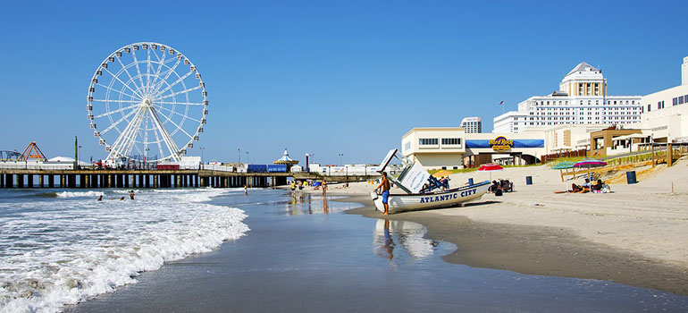 Atlantic City boardwalk along the AC Marathon course