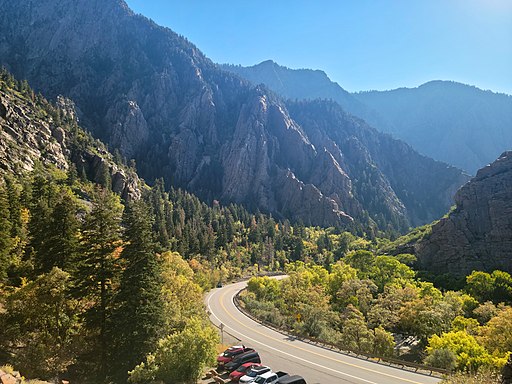 the downhill at Big Cottonwood Canyon