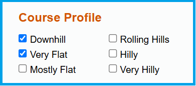 Advanced Search Criteria Includes Course Profile