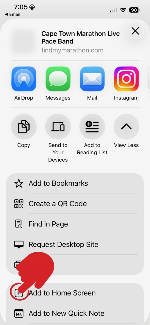 Tap Add to Home Screen