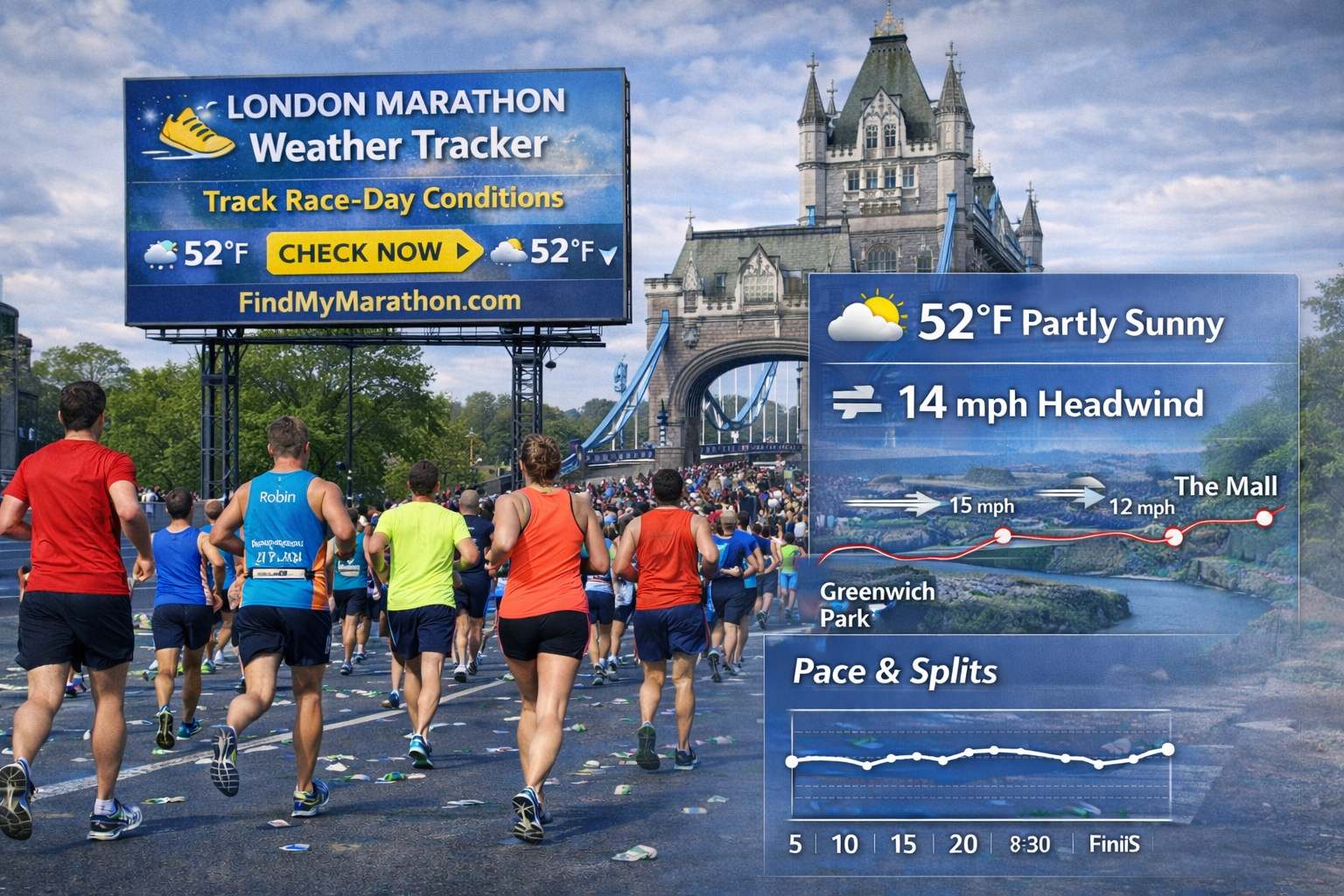 London Marathon Weather Tracker preview