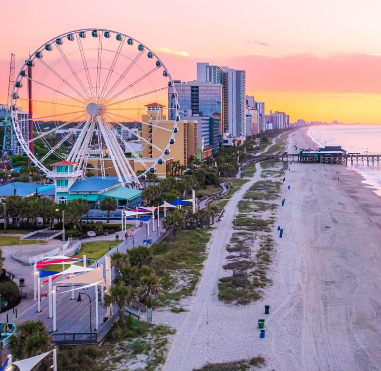 Myrtle Beach boardwalk along the Myrtle Beach Marathon course